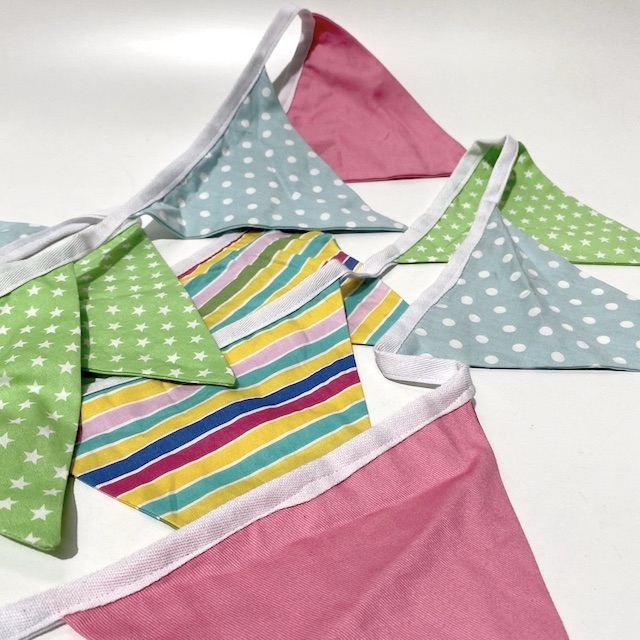 BUNTING, Pastel Dots and Striped - 16m Length & 10mL (BUN0014)